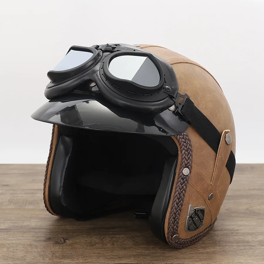 JSJM 2024 Gafas Retro para Motocicleta Harley Pilot Steampunk - imagen 4