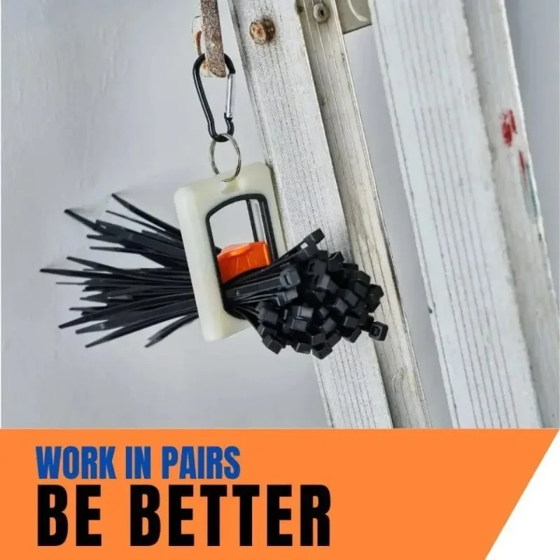 جديد مربع رباط للكابل المنظم المحمولة الفلورسنت تخزين رباط للكابل حامل رباط للكابل تخزين أداة الفلورسنت تنظيم #2