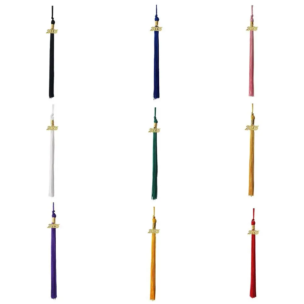Polyester Alloy Academic Tassel Hanging Pure Color DIY Crafts Graduation Cap Tassel 2025 Style 9 Colors Student Dress Up Tassel
