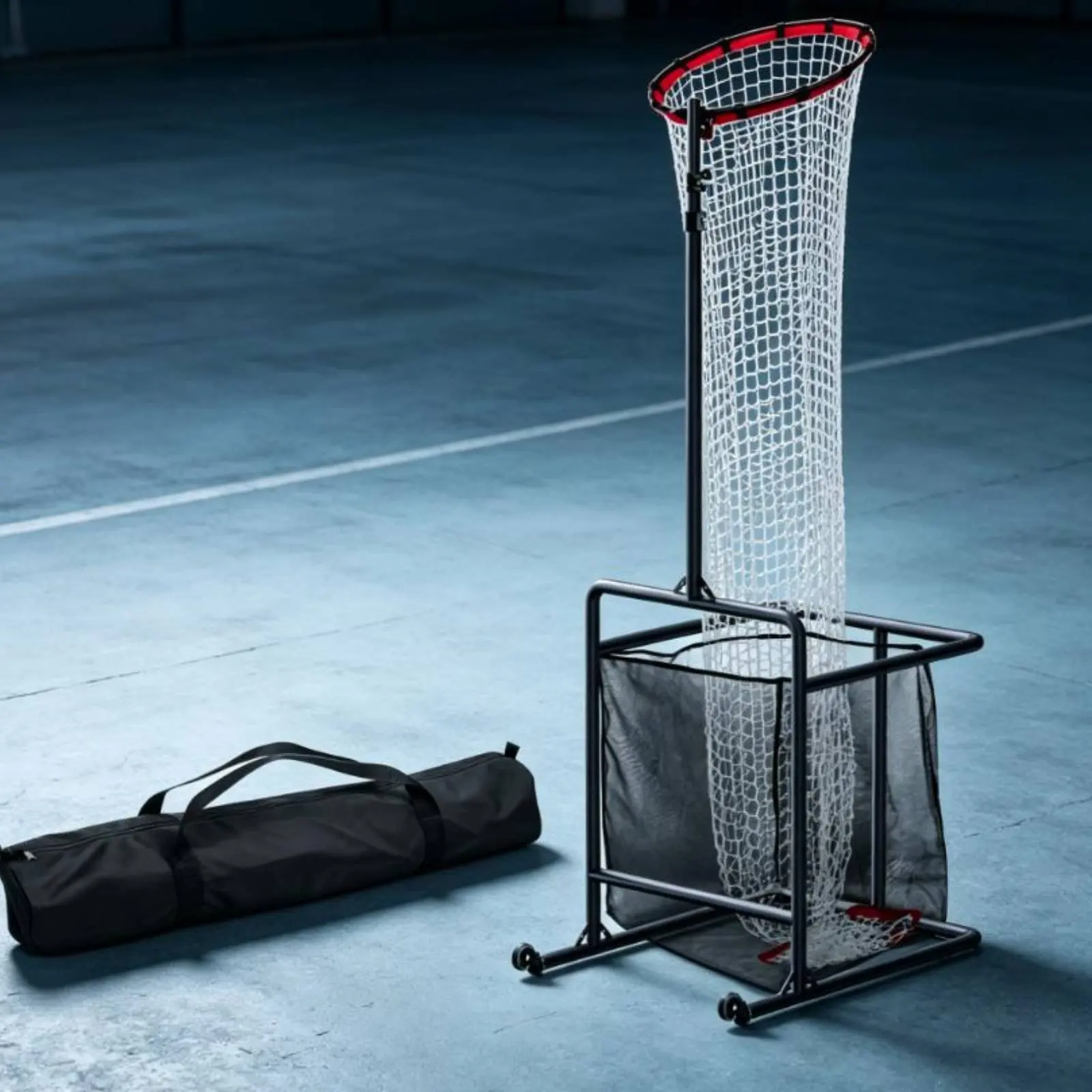 Adjustable Volleyball Training Net Indoor Outdoor Use Portable Volleyball Practice Net Steel Frame Quick-Lock System for Players