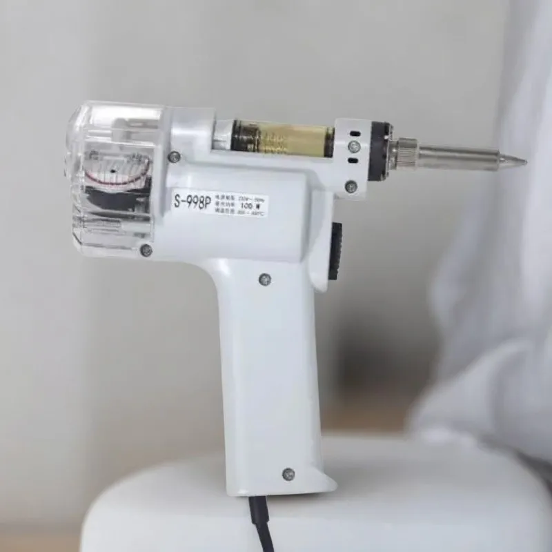 

Desoldering Gun S-998P Powerful 100W Electric Vacuum Solder Sucker Lead-free solder Vacuum Suction Tin Gun Double Air Pump