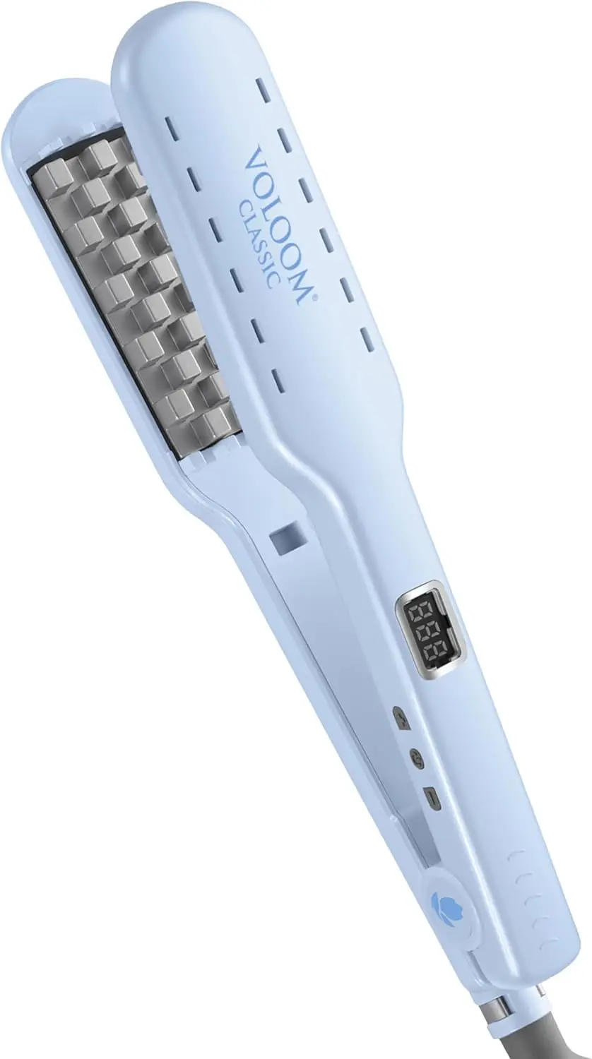 

Professional 1.5-Inch Volumizing Ceramic Flat Iron with Adjustable Temperature & Auto Shut-Off for Thicker Hair