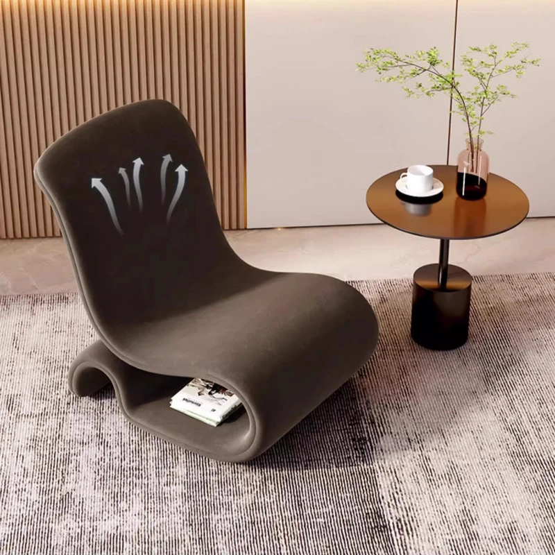 

Reading Chair Individual Nordic Armchair Mid-century Furniture Aesthetic Room Transparent Rattan Platform Desk Muebles Hogar