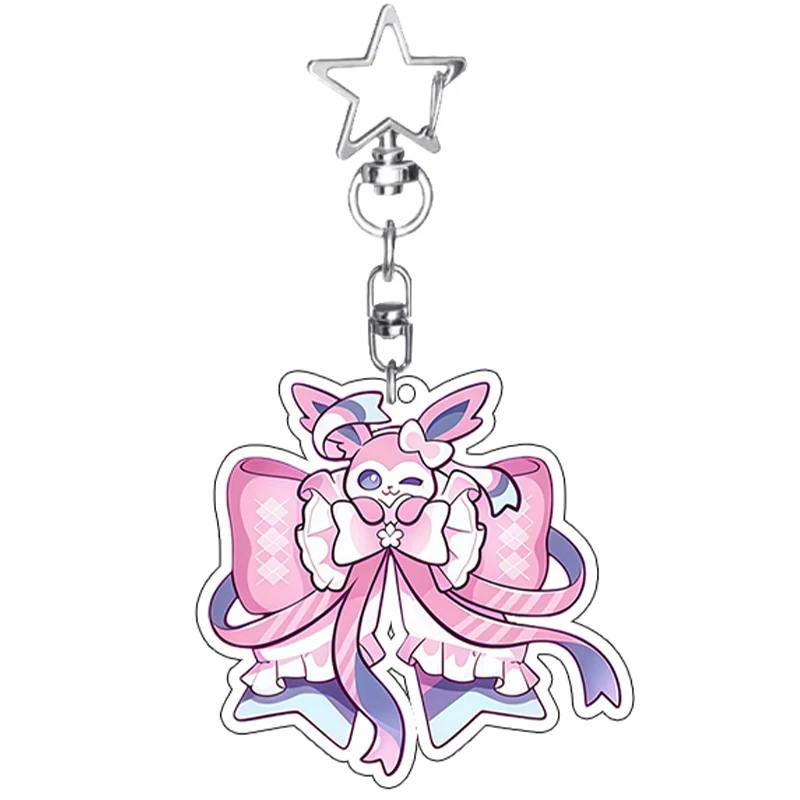 

Милый акриловый брелок-подвеска с Лифеоном, Вапореоном, Флареоном, Иви, Эспеоном, мультяшный кулон, украшение для ключей, подарки для девочек, игрушки-шармы