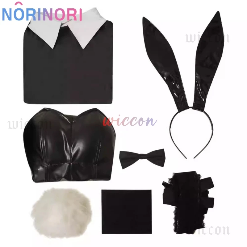 My Dressed Up Darling S2 Sexy Bunny Girl Marin Kitagawa Cosplay Costume Leather Jumpsuit Costume Uniform Halloween Carnival Suit view 6