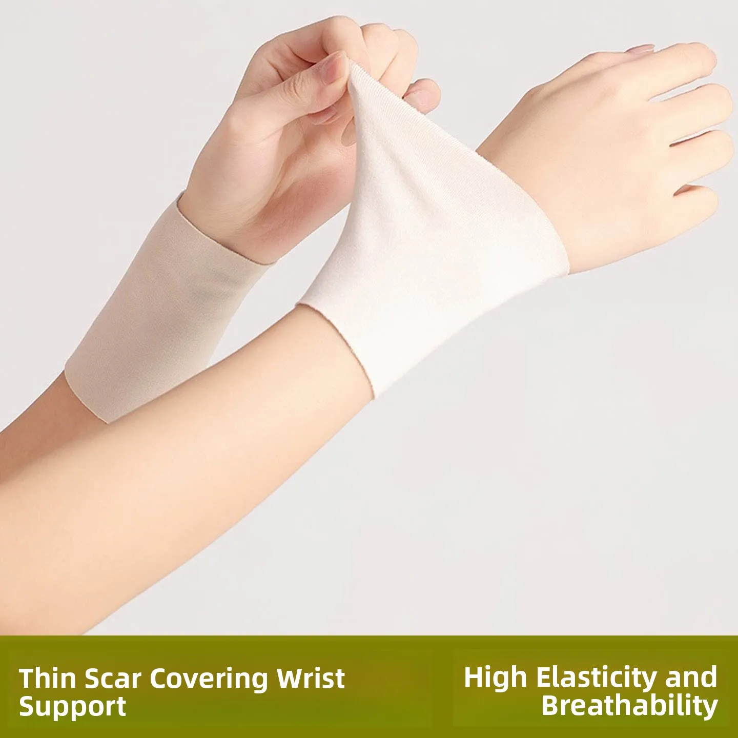 薄い傷跡カバースリーブ軽量通気性手首保護アームカバー幼児用肌色タトゥーコンシーラースリーブ