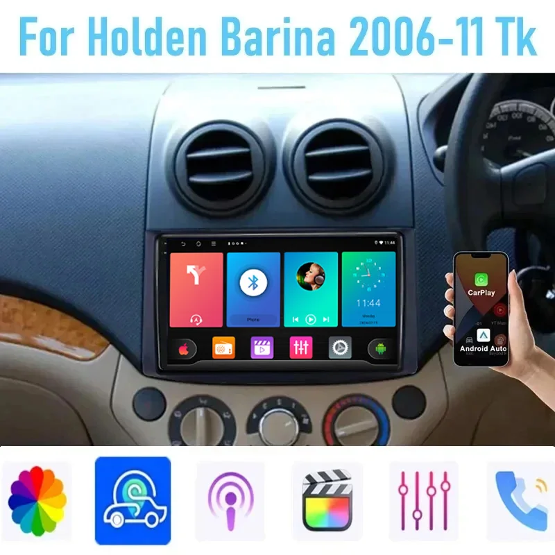 

9'' For Holden Barina 2006-11TK Car Radio Head Unit GPS Multimedia Carplay Android 15 Wireless Navigation Intelligent System