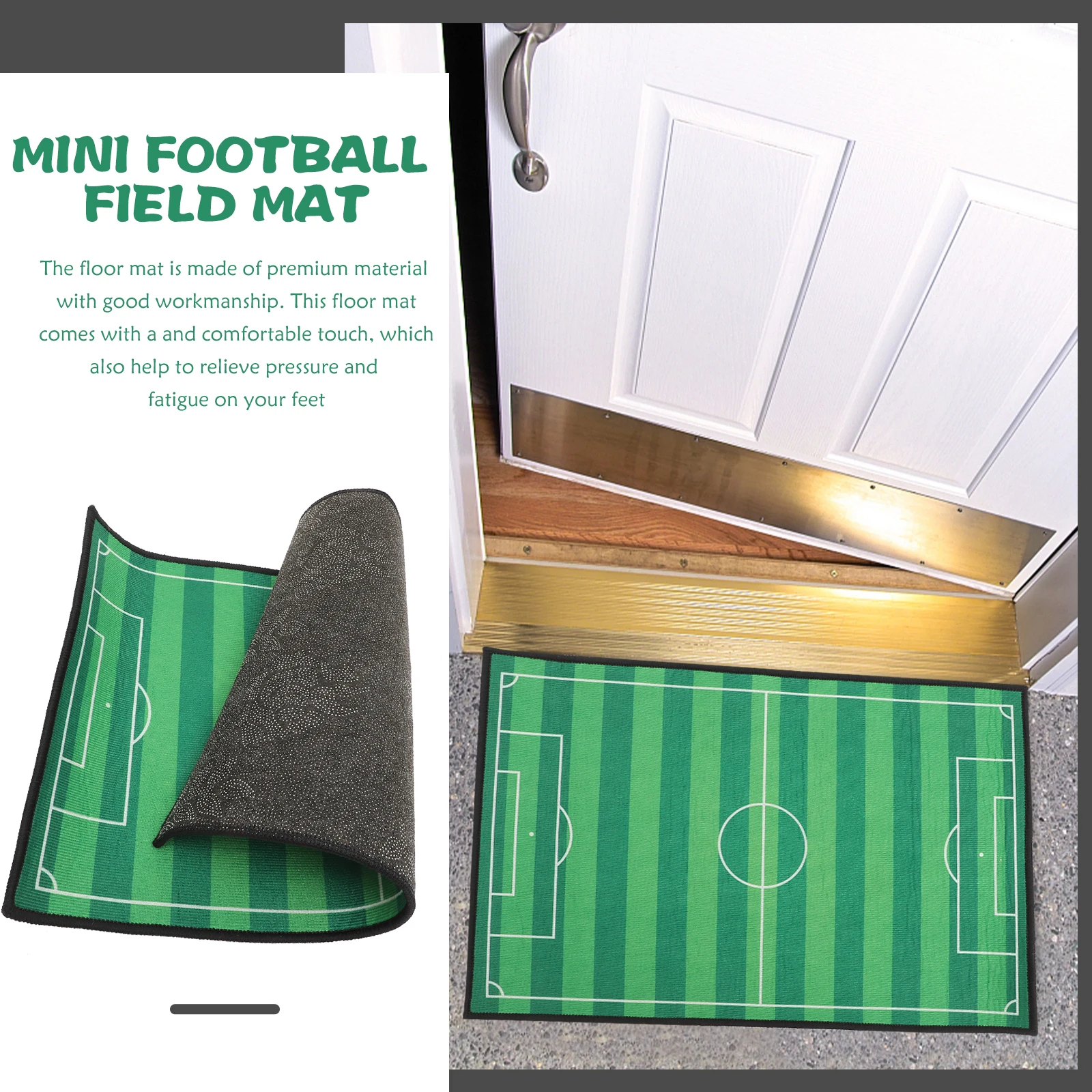 

Football Field Floor Mat Carpet Skid Resistance Non Slip Bedroom Living Room Bathroom Mats Flannel Soft Comfort
