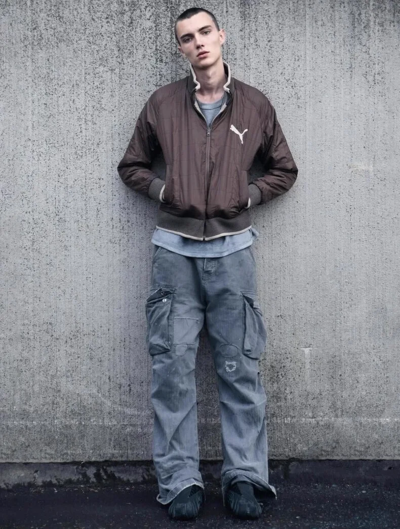 American Style No Faith Studios Work Trousers Multi-Pocket Weathered Straight Loose Long Pants Organic Cotton Youth Citywalk