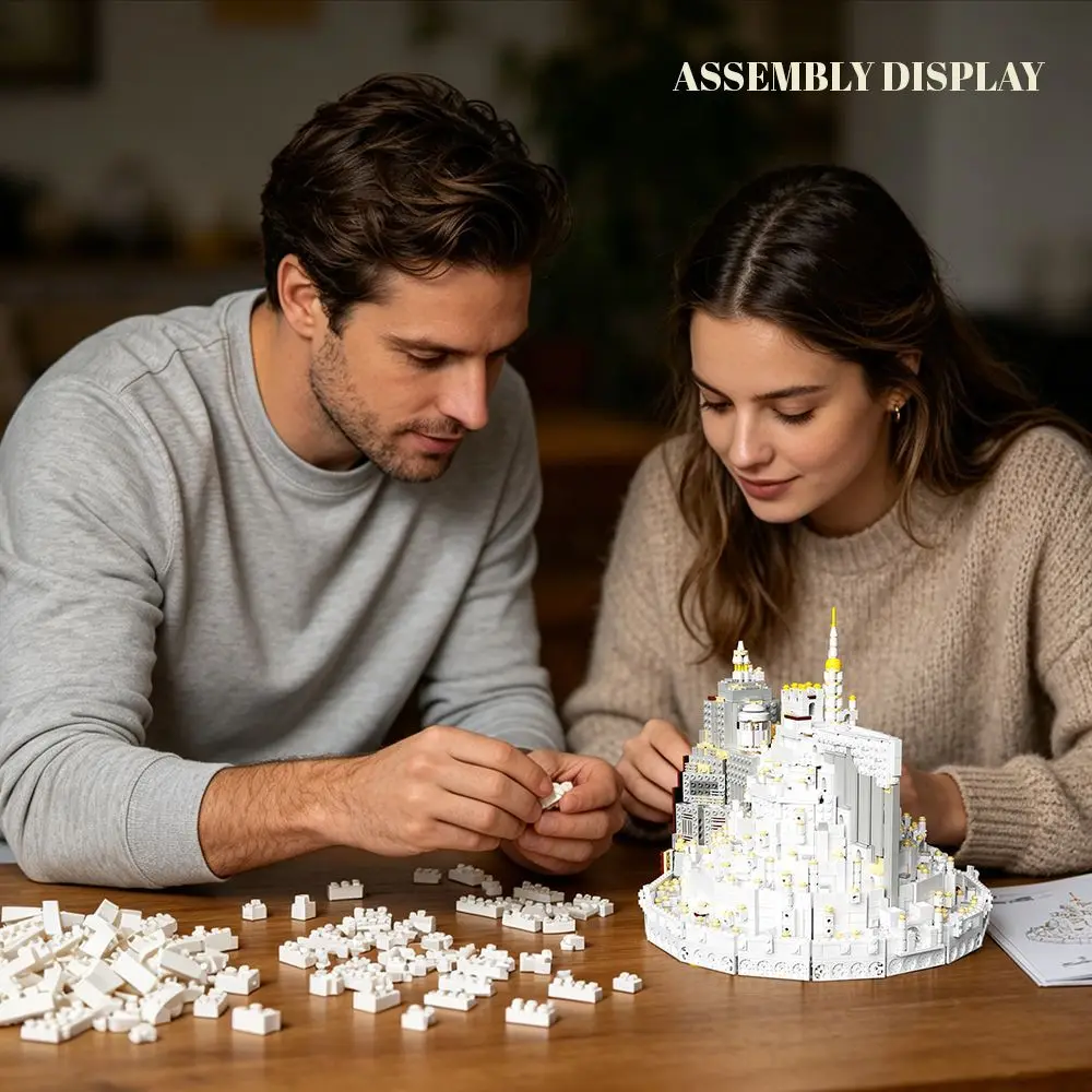 2026 New MOC White Architecture Castle Toy Set, Home Decoration and Festival Gifts, Collectors' Choice