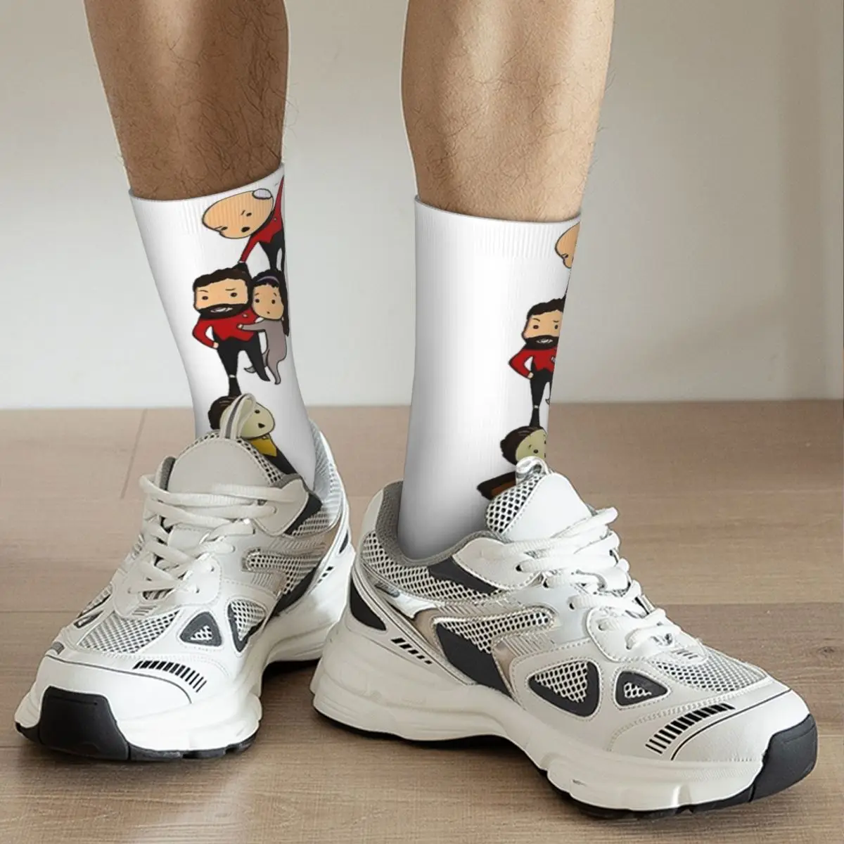 Chaussettes de sport de la nouvelle génération pour hommes et femmes, Harajuku, TNG Crew Chibi Style Merch, Cute Star Treks, Spring, Autumn, Winter