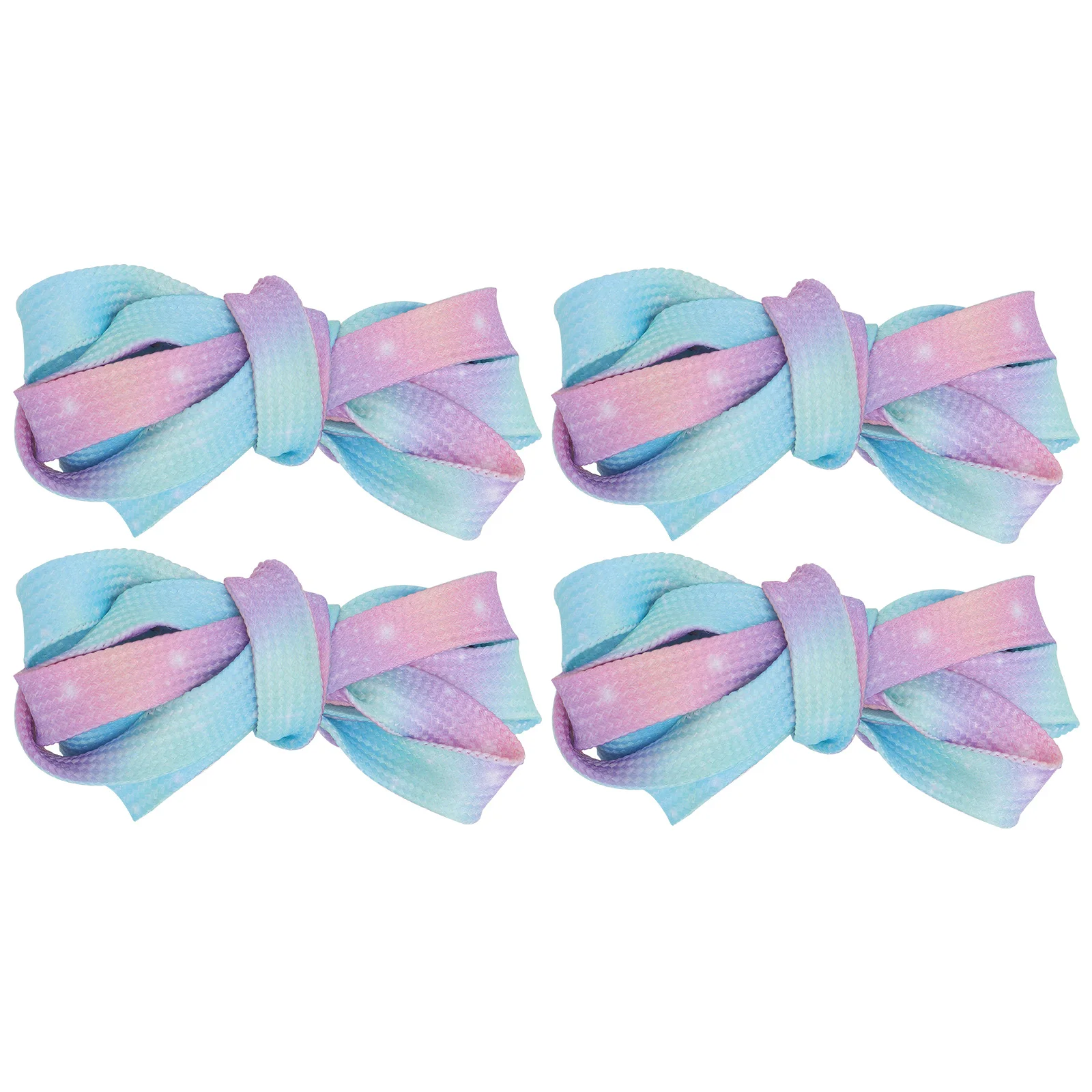 2 пары красочных шнурков для обуви на плоской подошве с градиентом, прочные стильные шнурки для кроссовок, парусиновая обувь, декоративный ремешок