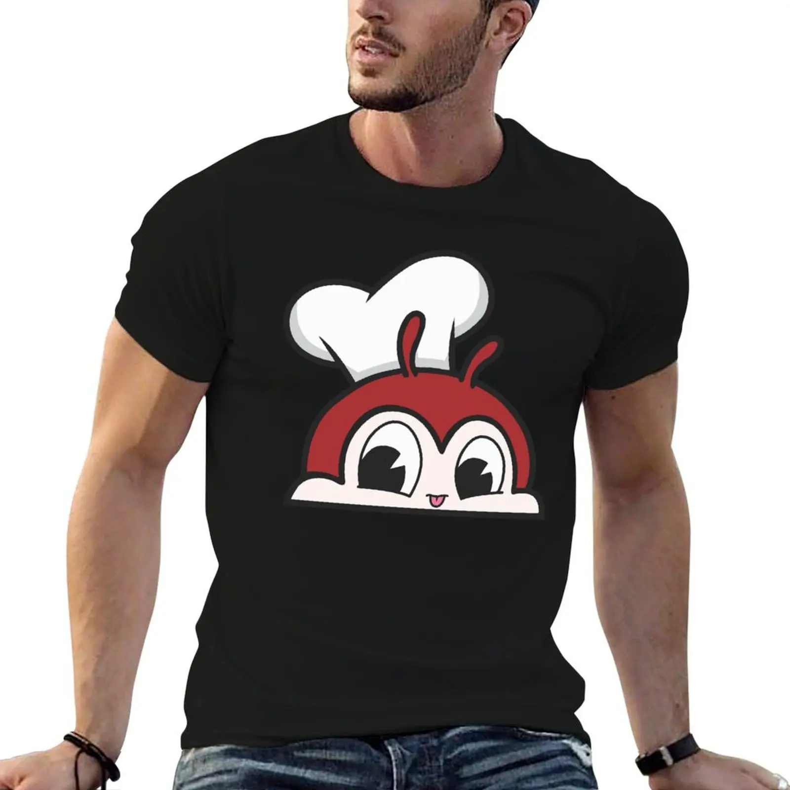 

Jollibee Cute Peeking Peeker T-Shirt man t shirts for men casual man t shirt designer cotton t shirt man T-Shirt