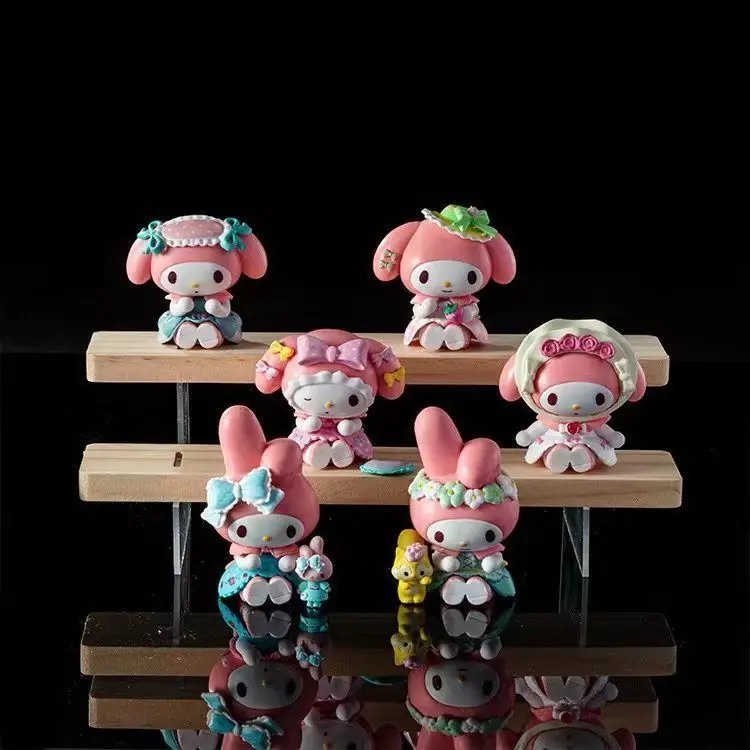 

New Hot Good Sanrio Piquenique Morango Surprise Blind Box Tea Party My Melody Desktop Decoration Handmade Gift Blind Box 2026