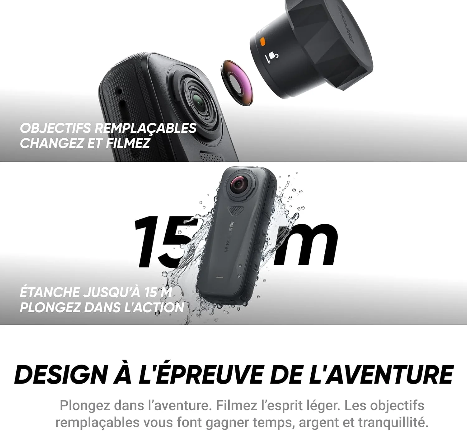 Insta360 X4 Air | Cámara de Acción 360 ° (Video panorámico 8K a 30 Fps), Ligero (165 g), Resistente al agua hasta 15 m 7