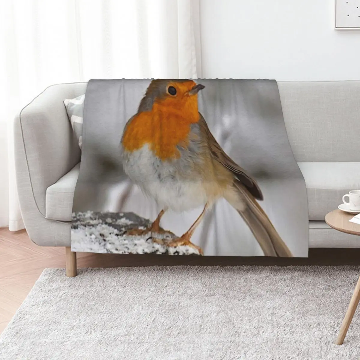 

Cheeky Robin Throw Blanket Soft Big blankets ands Luxury sofa bed Blankets