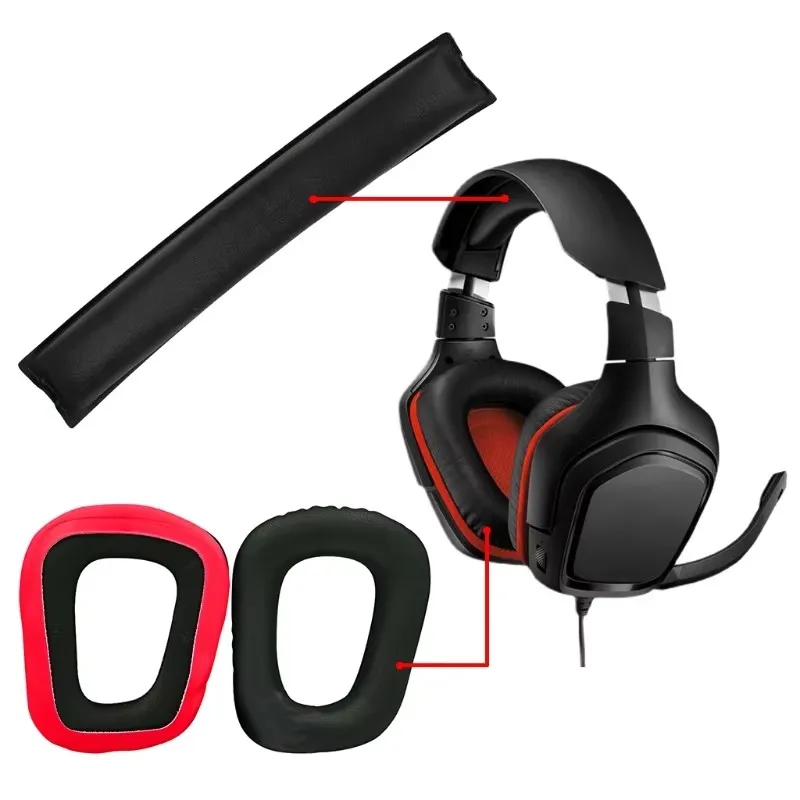 Ear Pads Cushions Headband Kit Replacement for Logitech G331 G332 G432 G431 G430 G230 G231 G930 Gaming Headset EarPads beam