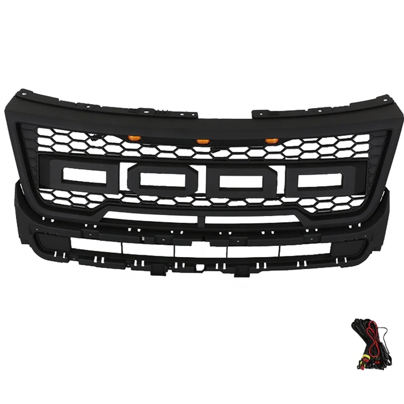 

Luxury Front Hood Grille ABS Carbon Fiber 2016-2019 Fit for Ford Explorer 2 Pcs Bubble Bags / Carton Customized REPLACEMENT