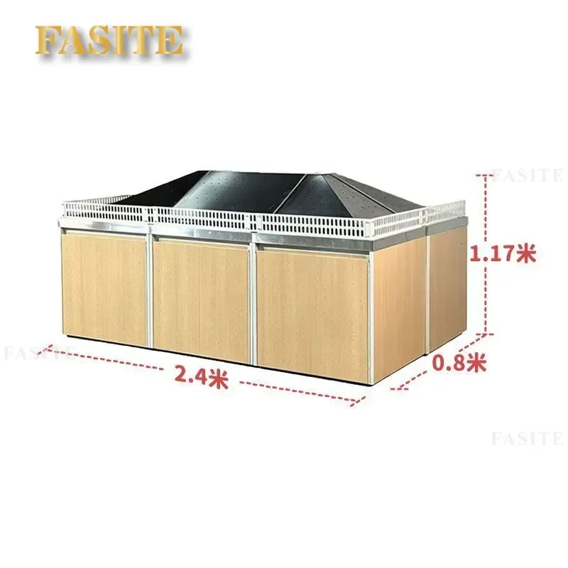For Supermarket Convenience Store Slope Display Shelf Fruit Vegetable Rack Staircase Showcase Cabinet Fresh Wind Style