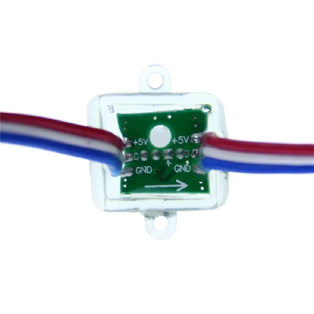 500Pcs 2811 DC 5V  LED Pixel Modules Color Changing IP68 Square  50pcs/string WS2811 Dream Color RGB Addressable String Light