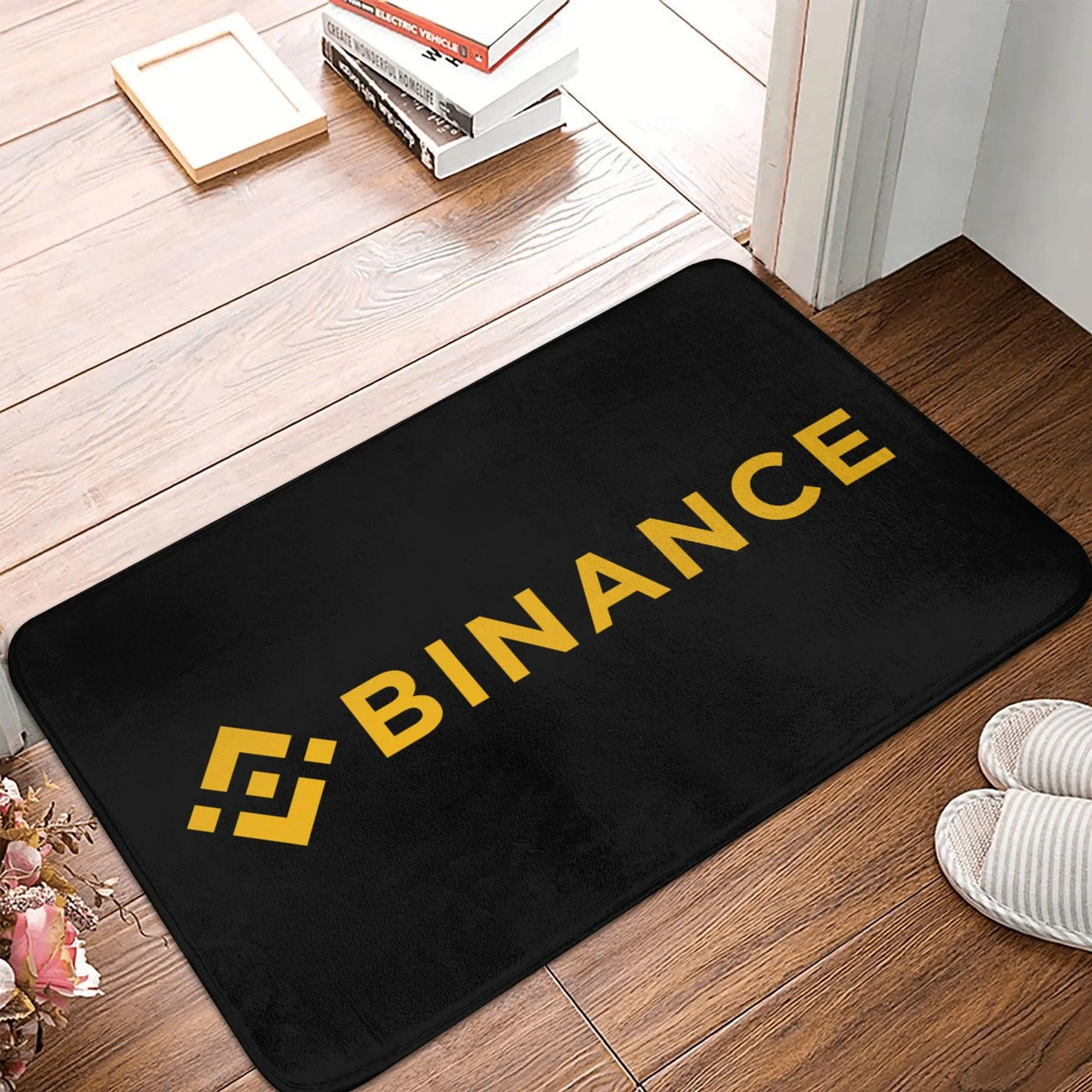 

Входной дверной коврик Binance с монетами, нескользящий коврик для спальни, гостиной, балкона, ванной, домашнего декора, коврик для приветствия