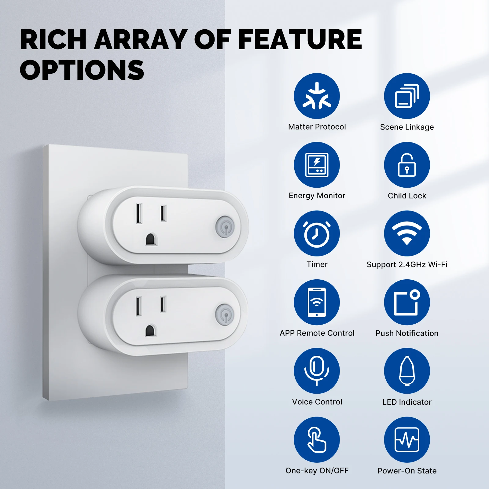 Moes-smart wifiプラグ,プラグ,EU,UK,uk,タイマー,出力モニター,15 a,16a,Tuya, Apple,Homekit, Google Home,alexaと連携