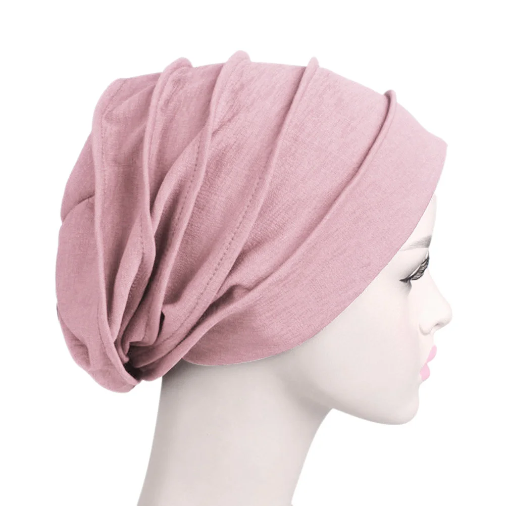 

Cotton Hat Chemotherapy Headscarf Pink Sleep Cap for Women Durable Long Lasting No Stimulation Control Hair Oil