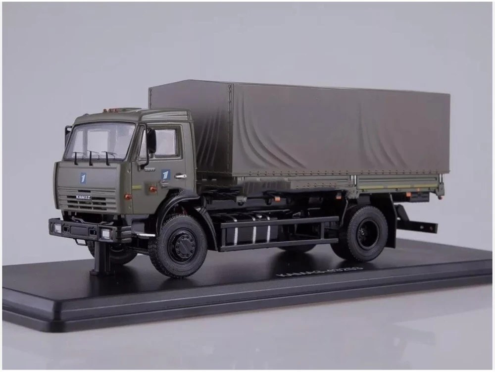 New 1 43 Truck KAMAZ-43253 4x4 ONBOARD WITH TENT USSR Military SSM1271 By Start Scale Models Diecast Matel Toys For Collection