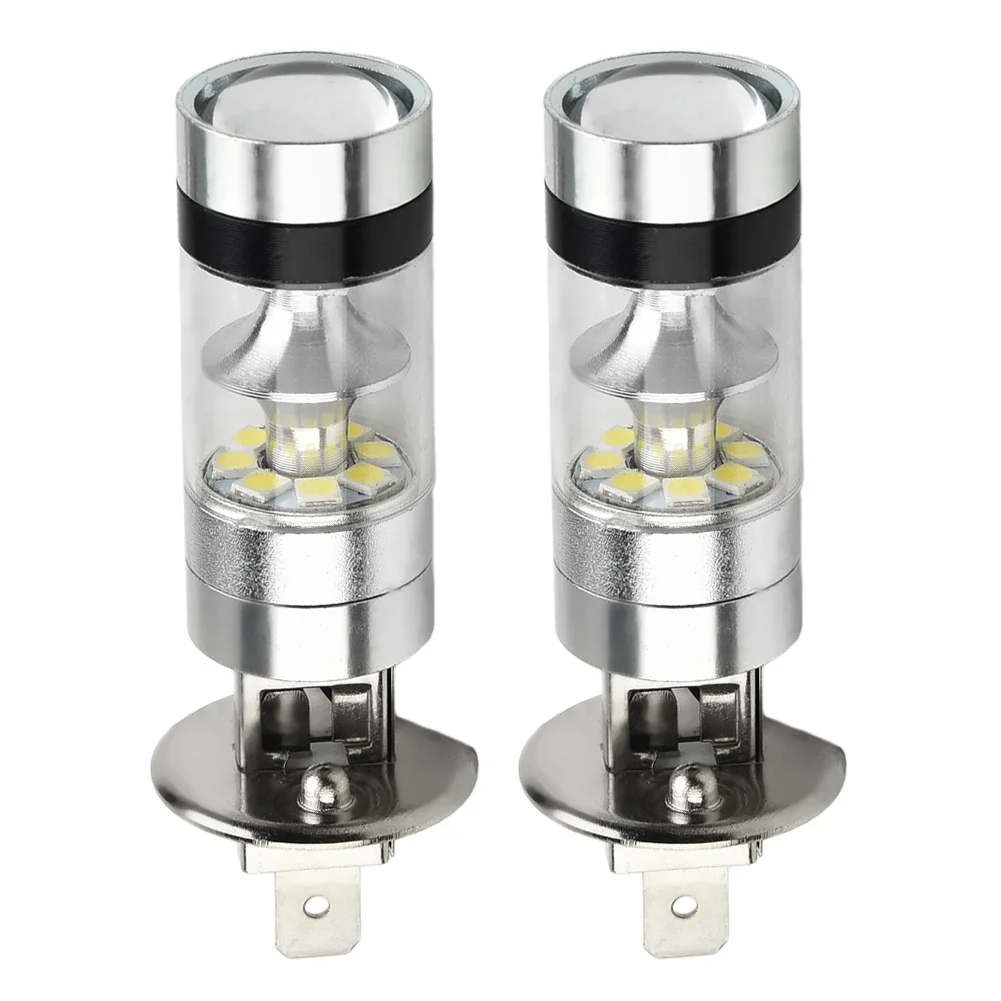 H1 LED Headlight Driving Light Parts Projector Replacement Wear-resistant 1000LM White 100W 12-24V 6000K Useful