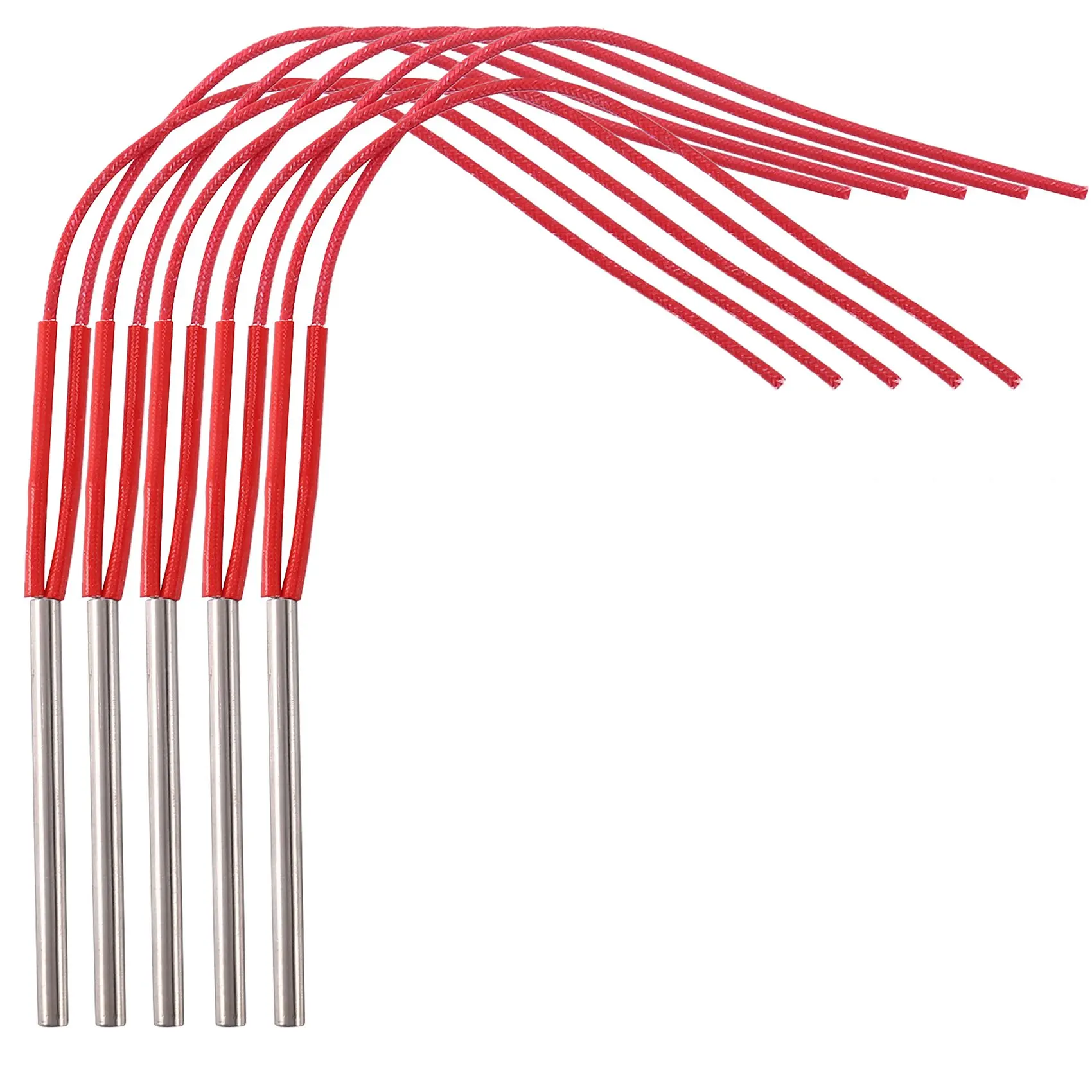 5 шт., электрические картриджные нагревательные элементы, 220 В, 6 мм, диаметр трубки, трубчатые нагревательные элементы из нержавеющей стали, мощность 120 Вт-LITE