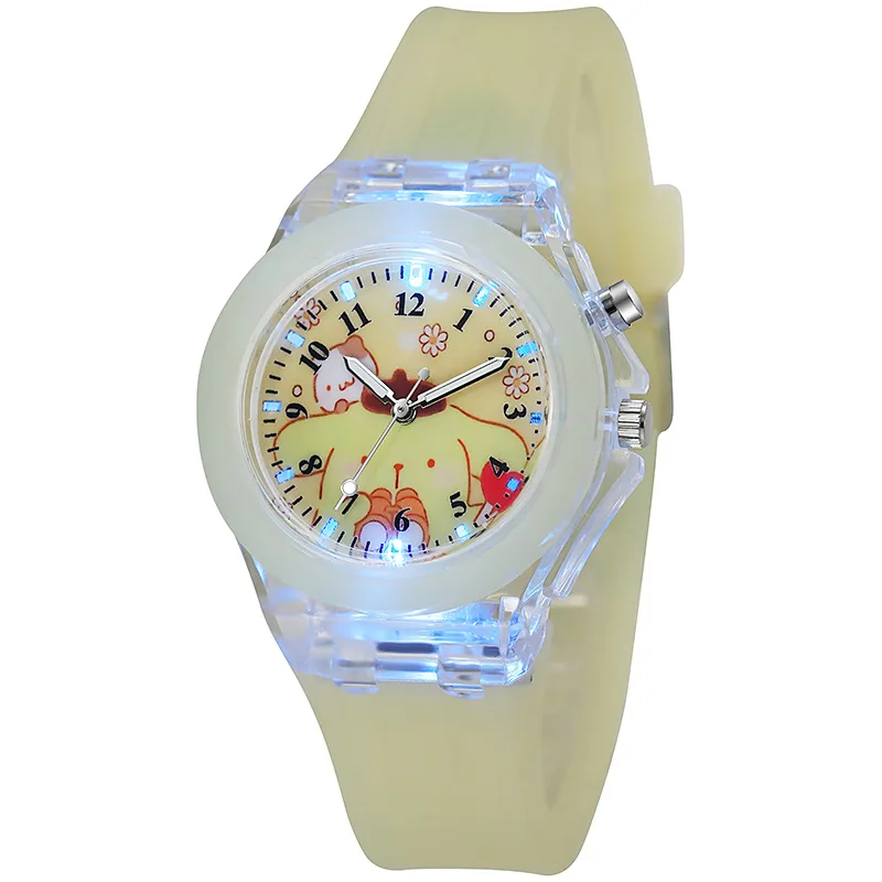 New Sanrio Joint Luminous Children\'s Watch Name Meileti Pudding Dog Student Watch Children\'s Watch Manufacturer Wholesale Toy