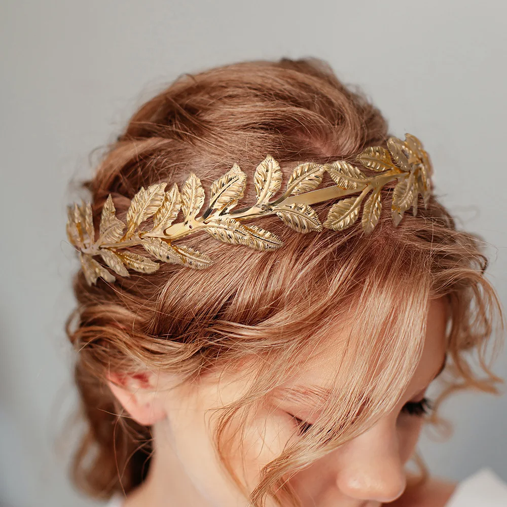 

Retro Golden Leaf Hair Band Fashion Headwear Accessory