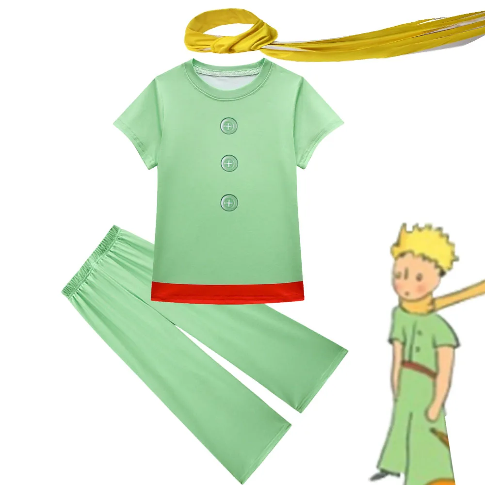 El mismo Le Petit Prince camiseta pantalones bufanda conjuntos niños el Principito carnaval Cosplay disfraz ropa de fiesta de cumpleaños