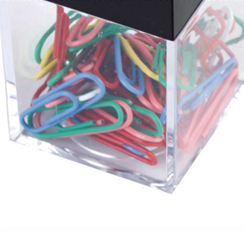 Large Capacity Paper Clip Dispenser Widen Openning Easy Access for Home