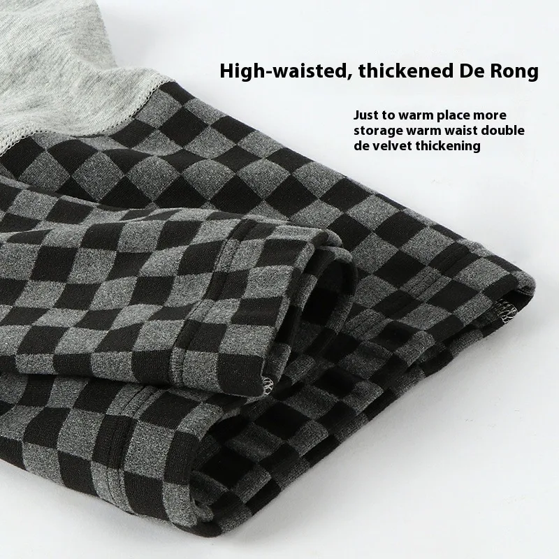 الرجال الحرارية القطن الملاكم ملخصات حزام الخصر دعم عالية الخصر تمديد طول مكافحة الغضب شتاء دافئ الملابس الداخلية الرياضية الراحة