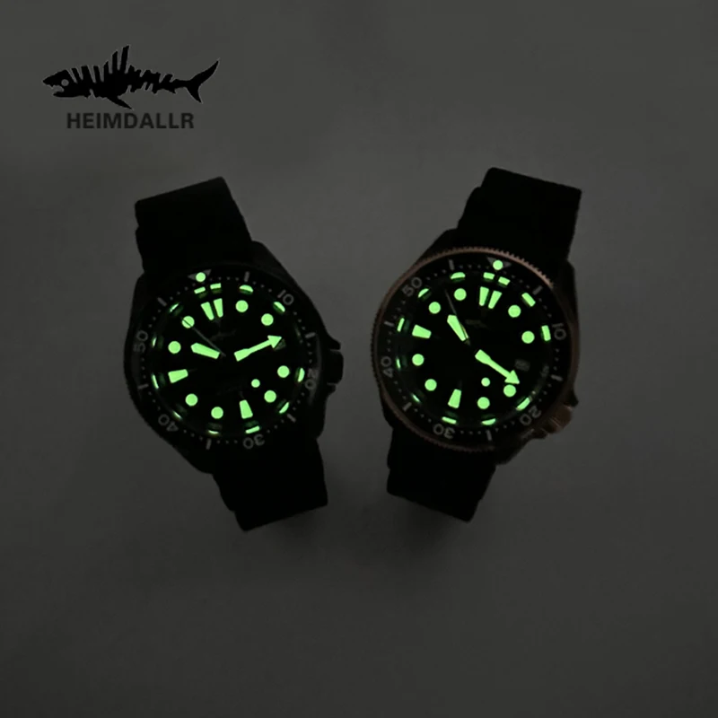 Heimdallr الفاخرة الياقوت PVD SKX007 الرجال غواص ساعة NH35 السيراميك الحافة مطلي حالة الأعمال التلقائي الميكانيكية ساعة 20Bar