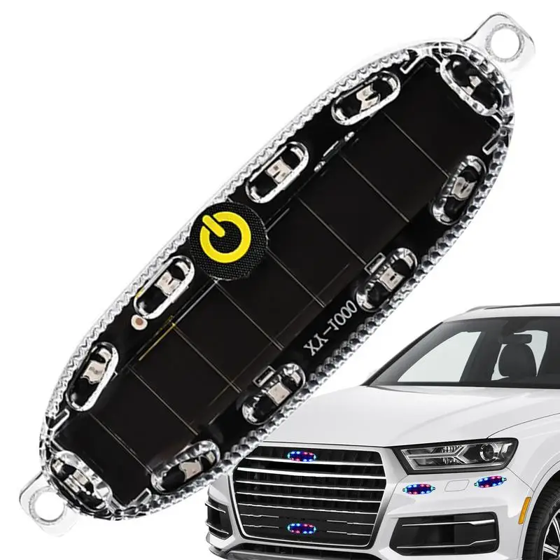 

Solar Powered Car Light Flashing Lights For Vehicles LED Flashing Light Automotive Warning Lights Adhesive Solar Car Night Light