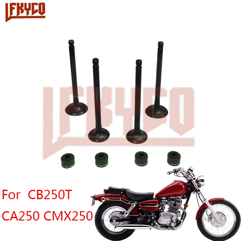 

Motorbike engine valve 78.5/79mm for Honda CB250T CA250 CMX250 253FMM 234cc valve stem air inlet and exhaust valve Accessories