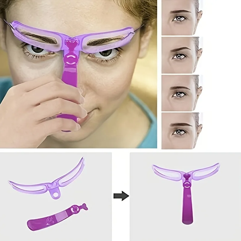 8 In 1 Reusable Eyebrow Stencil Beauty Makeup Brow Stamp Template Eyebrows Shape Set Eye Brow Makeup Tools