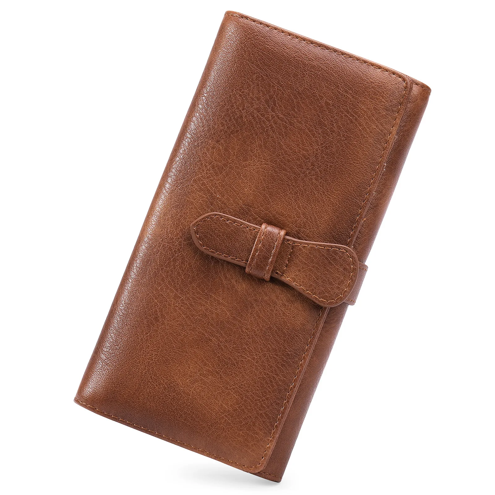 Women PU Leather Large Capacity Wallet Retro Long Clutch Bag Multi Card Slots ID Window Zipper Coin Purse Ladies Money Case