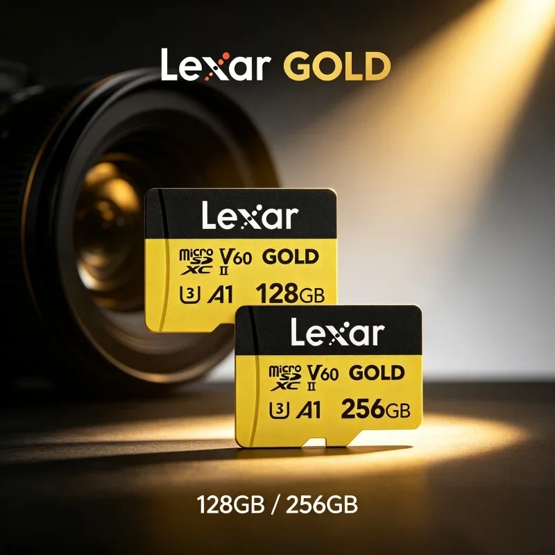 256GB 128GB High Performance TF Memory Card Lexar GOLD UHS-II 280MBs Read 180MBs Write Micro SD Card for Action Camera Gaming