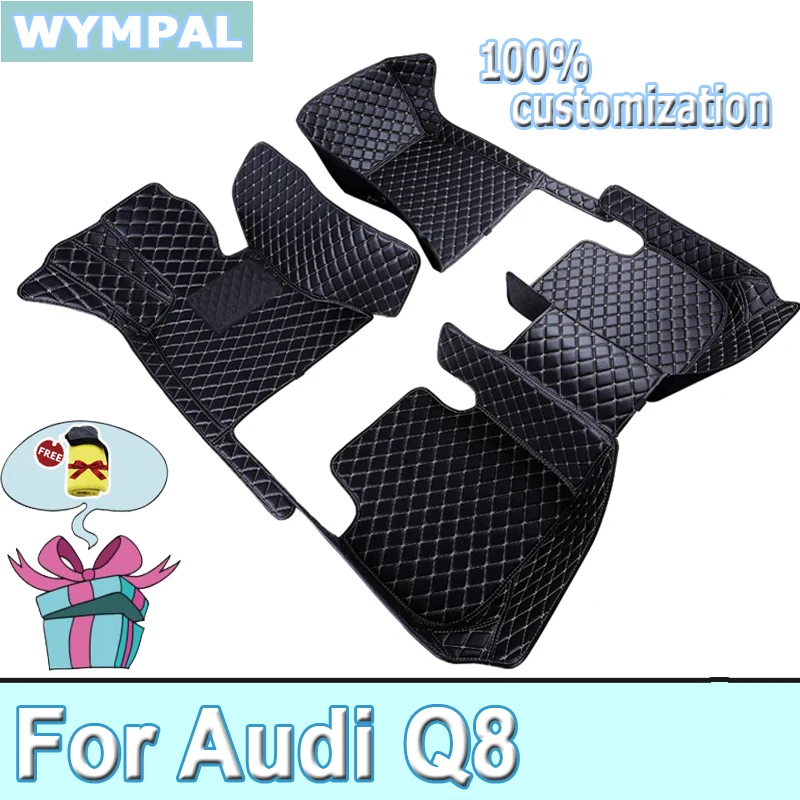 

Car Floor Mats For Audi Q8 2022 2021 2020 2019 Artificial Leather Carpets Cover Custom Styling Interior Accessories Foot Pads