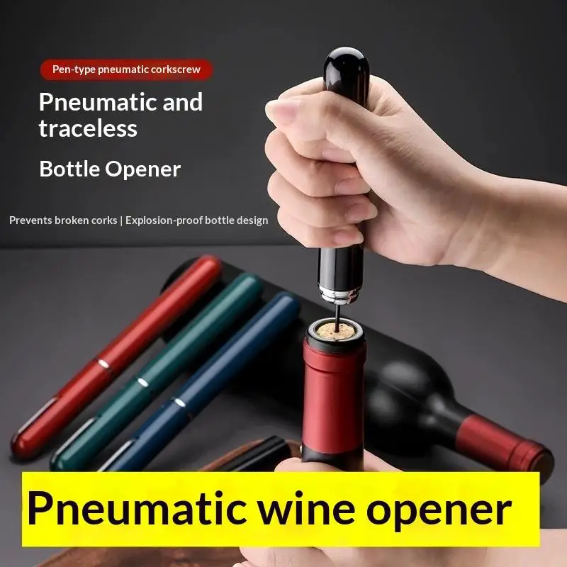 Smooth 2 In1 Air Pressure Wine Opener Corkscrew with Convenient Foil Cutter for Memorable Gatherings