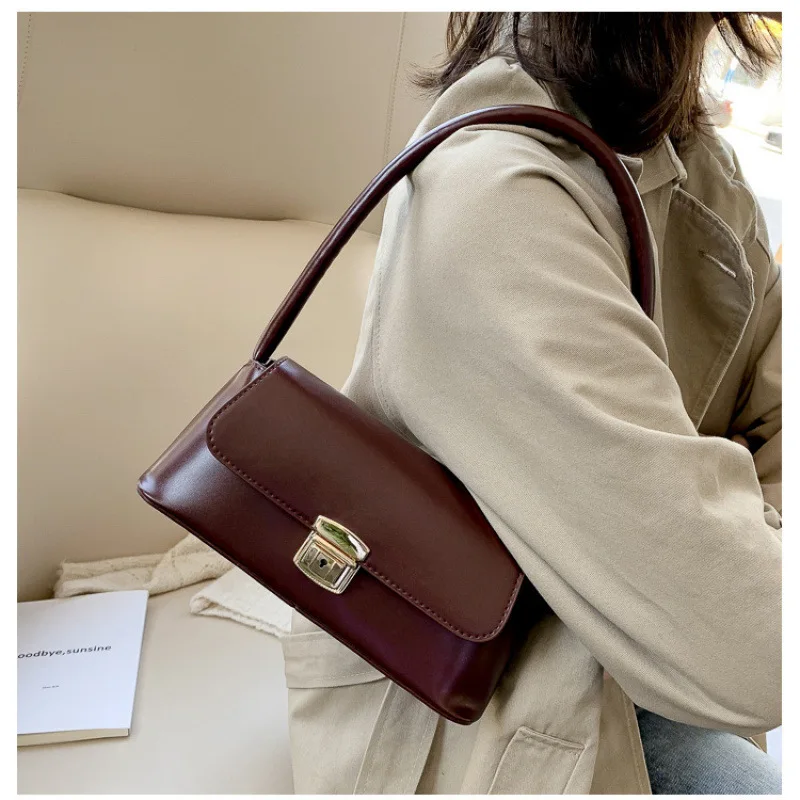 

Luxury Brand Shoulder Bags for Women Fashion Design 2025 Woman Underarm Bag Female Handbag and Purses Solid Color Square Bag
