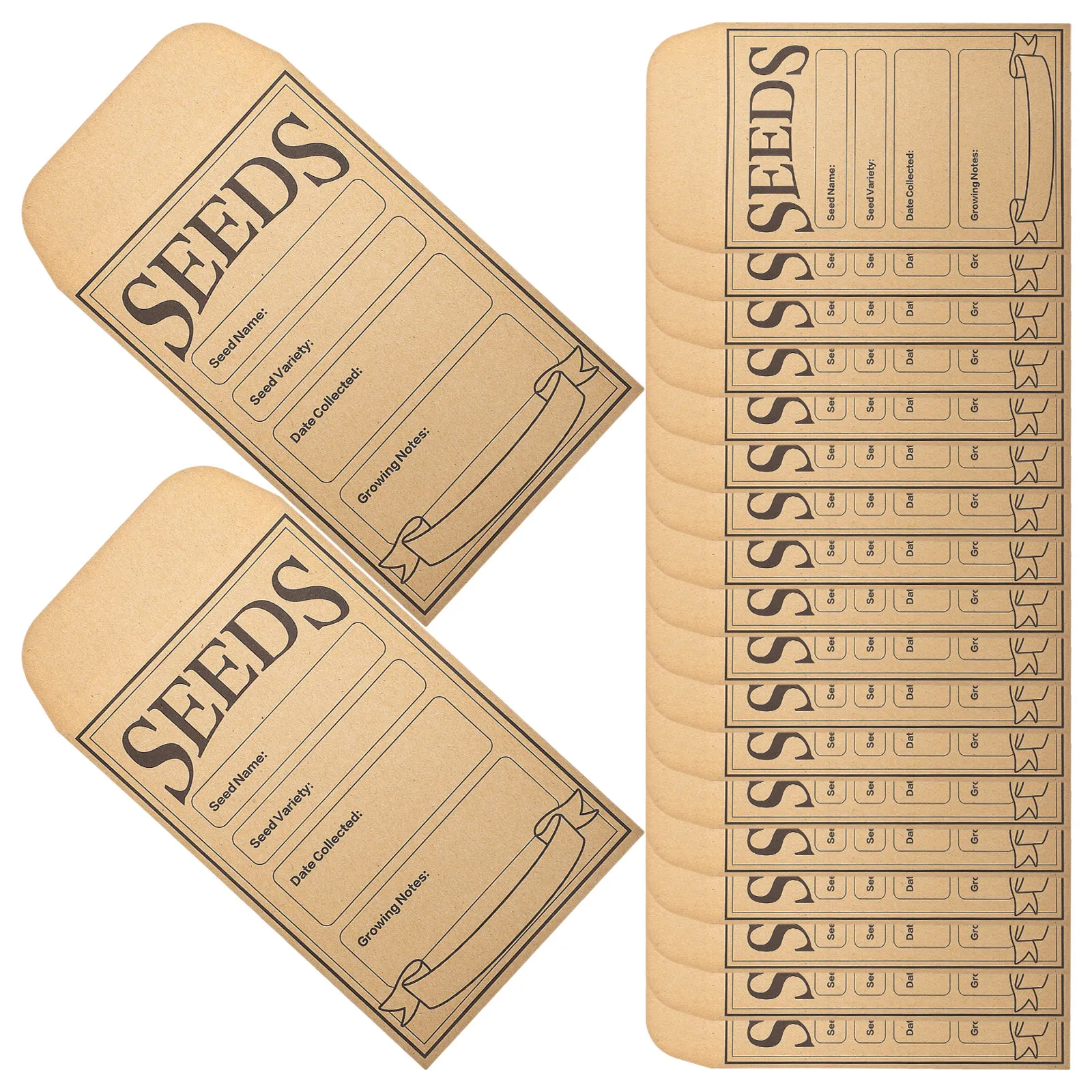 150Pcs Kraft Envelopes Self Adhesive Resealable Seeds Saving Envelopes Seed Packet Organizer Small Kraft Paper Bags