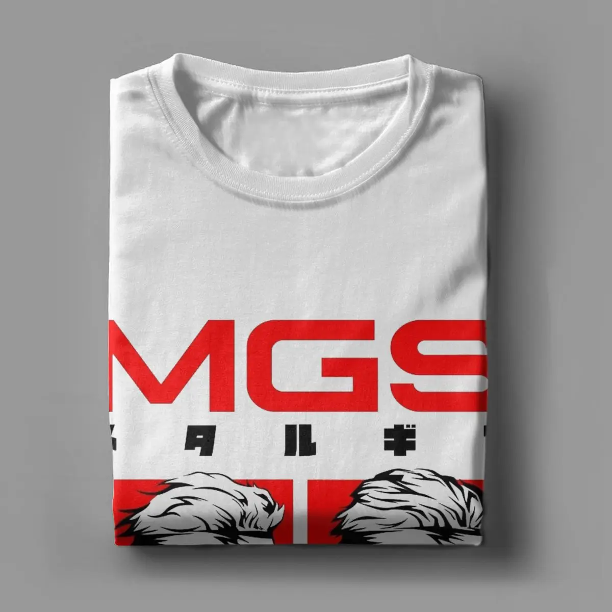 Men\'s T-Shirt Metal Gear Solid MGS Evolution Red Leisure Pure Cotton Tees Short Sleeve T Shirt Crewneck Tops Gift Idea