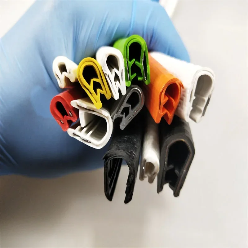 Length 3M Clmap Thickness 0.3-25mm Panel U Shape Rubber Sealing Strip Edge Rubber Protection Strip Metal Plate Edge Rubber Strip