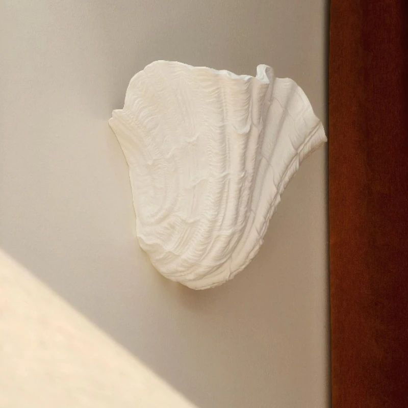 Plaster Led Wall Lamp Shell Room Interior Bedroom Lights Kitchen Modern Simplicity Lights Decor Home Decoration And Accessories