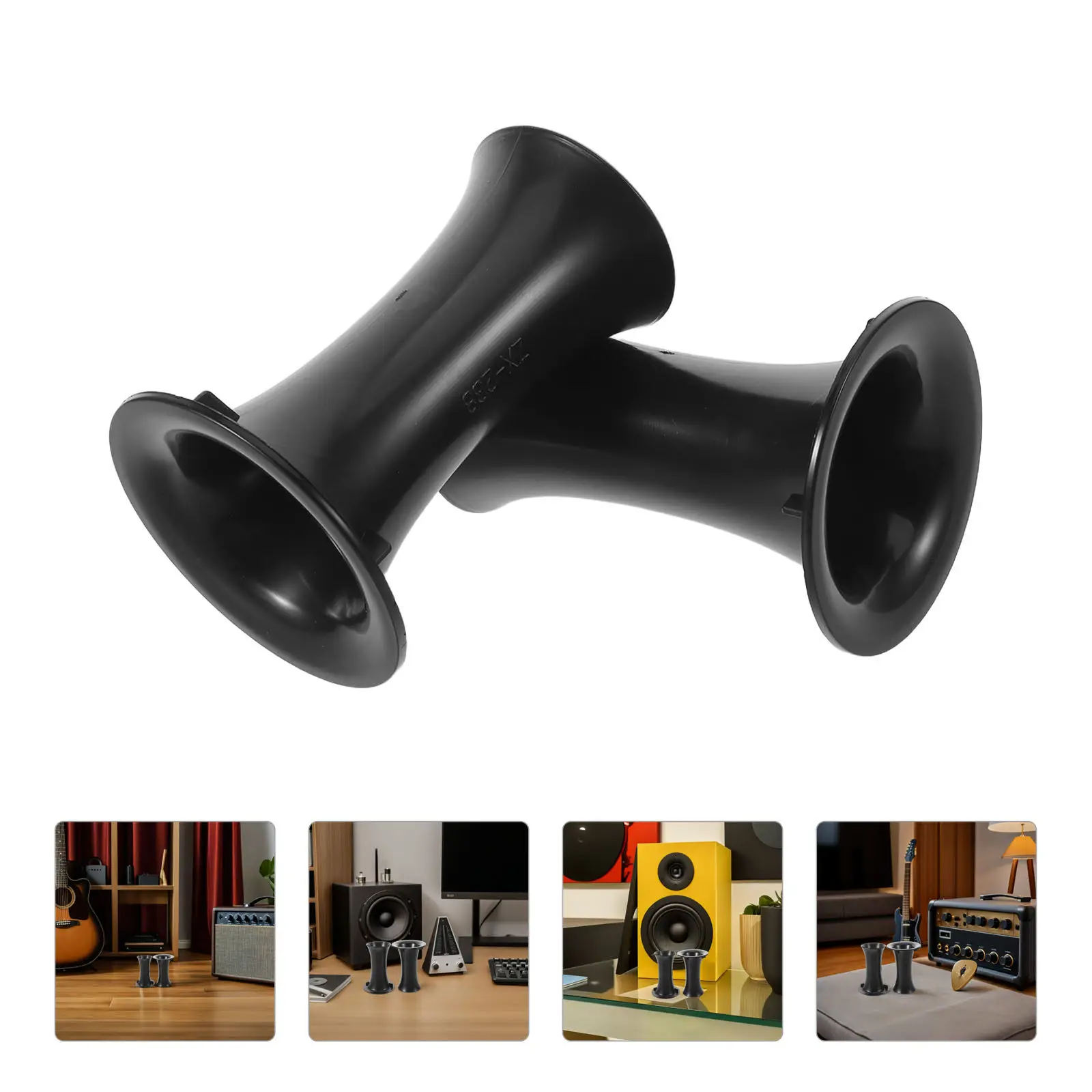 5Pcs Speaker Port Tubes Plastic Bass Reflex Subwoofer Enclosure Vent Speaker Cabinet Replacement Tubes 4.06x2.83x2.05in Bass