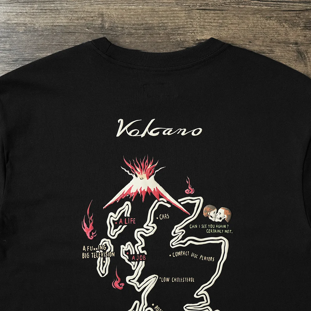 

2F CINEMA Midnight Club Limited Edition Black Loose Three-dimensional Print Guess Train Short-sleeved T-shirt